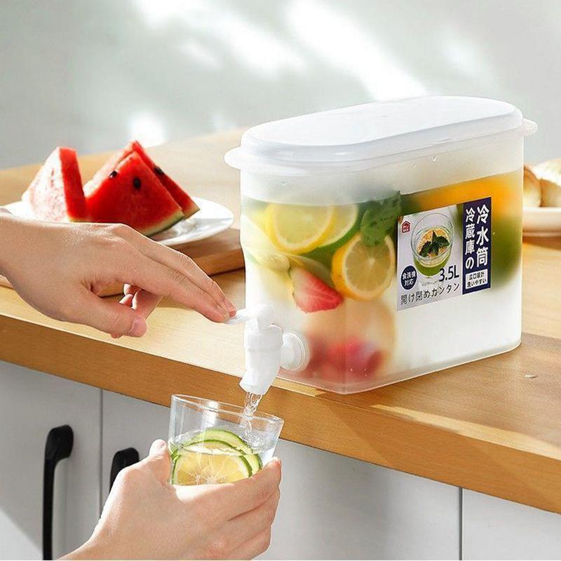SwipeCart™3.5L Fridge Water Dispenser with Tap – Cold Drink Jug for Home & Office