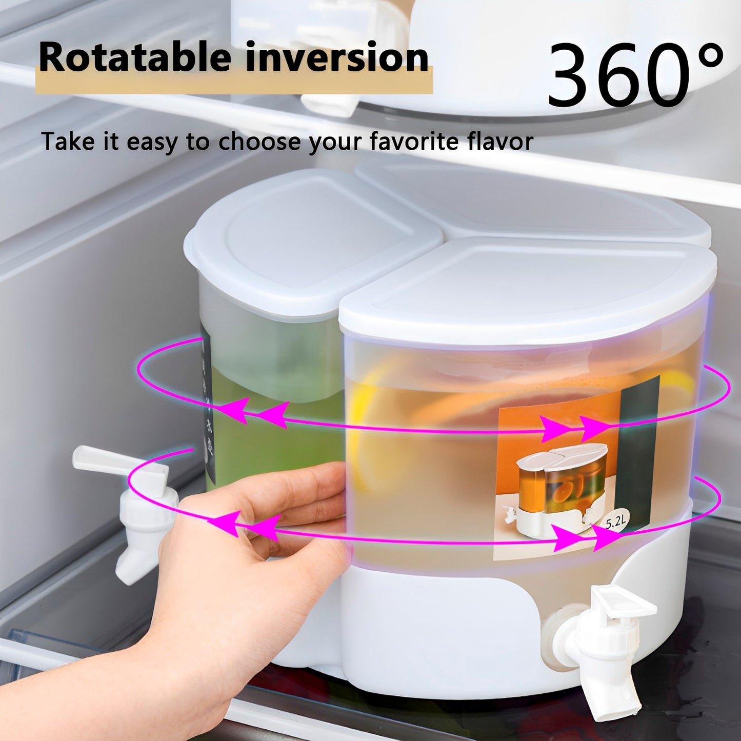 SwipeCart™  3 in 1  5.2 litre 360° Rotatable Juice Dispenser