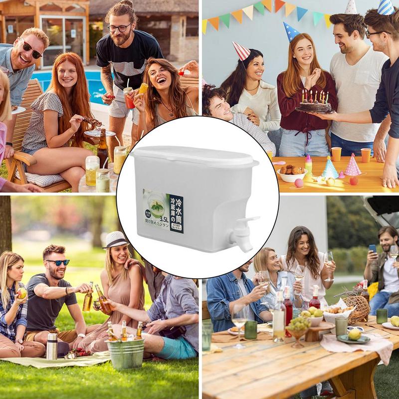 SwipeCart™3.5L Fridge Water Dispenser with Tap – Cold Drink Jug for Home & Office