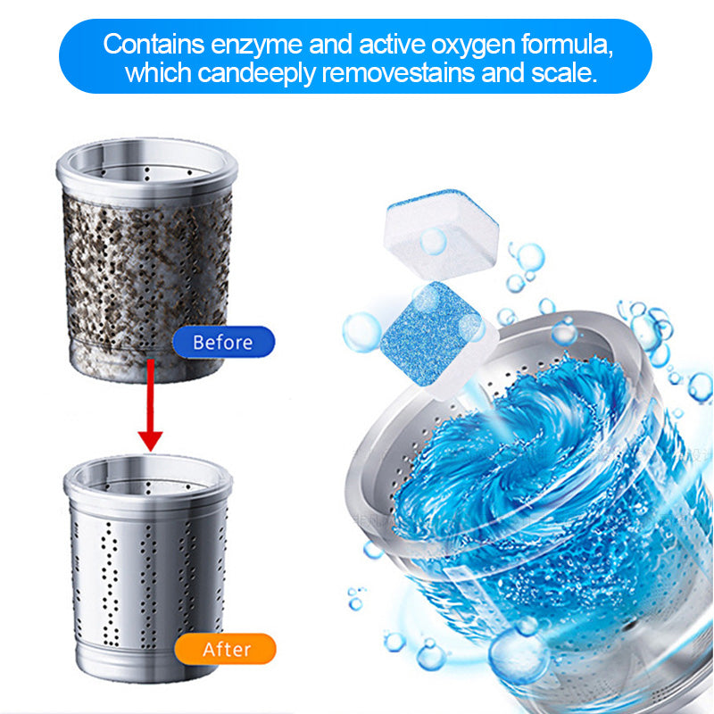SwipeCart™ 12pcs, Washing Machine Cleaning Tablets