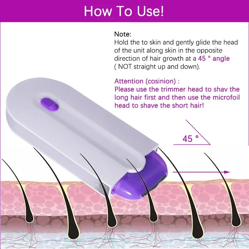 SwipeCart™ Finishing Touch Women's Electric Hair Removal Device