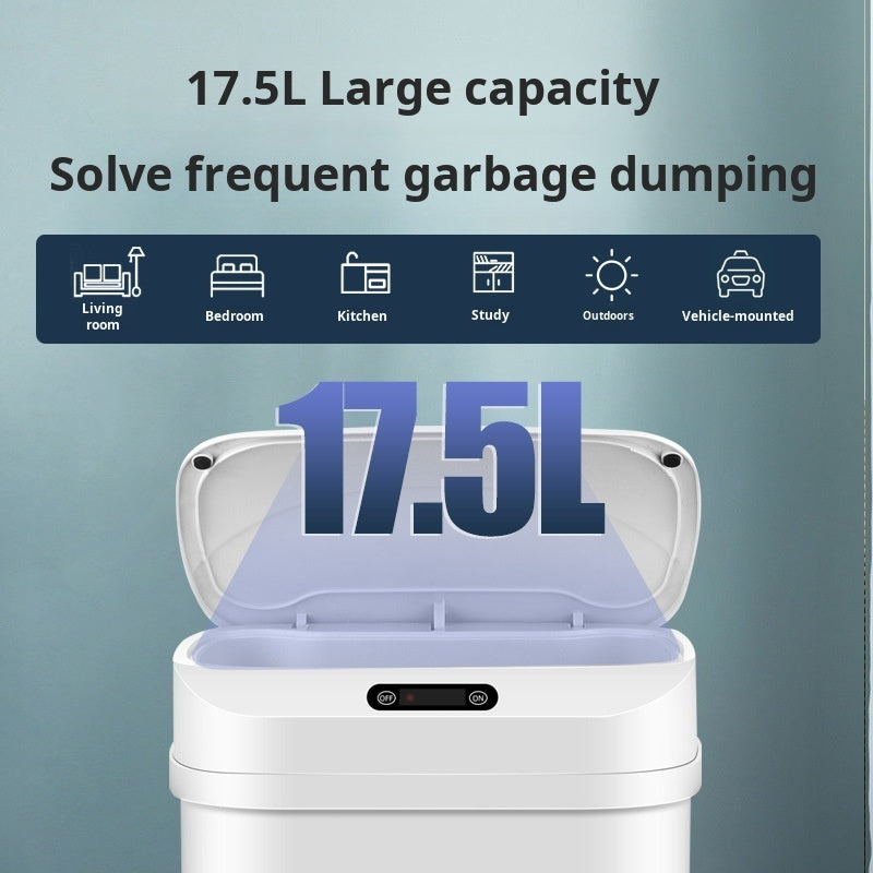 SwipeCart™ Smart Sensor Trash Can With Lid, Touchless Automatic Motion Sensor