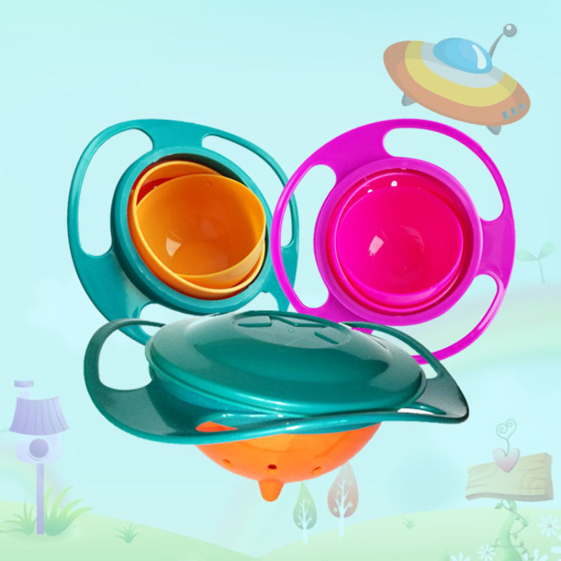 SwipeCart™ Universal Anti Spill Gyro Magic Baby Bowl 360 Degree Rotating