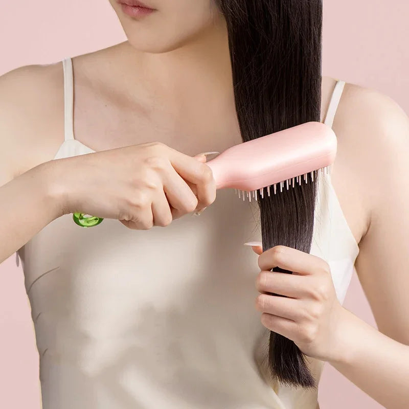 SwipeCart™ Self-Cleaning Hair Brush Retractable Rotating Combs Scalp Massager