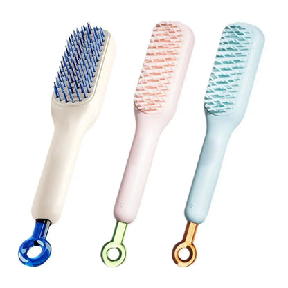 SwipeCart™ Self-Cleaning Hair Brush Retractable Rotating Combs Scalp Massager